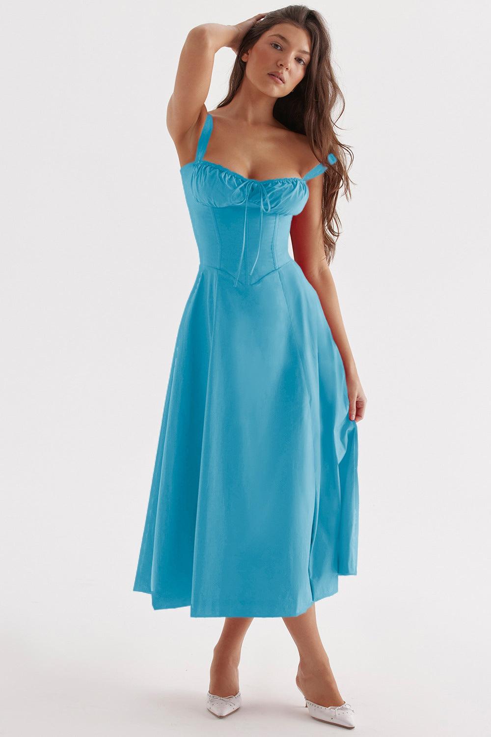 Vestido Médio Alcas Zara