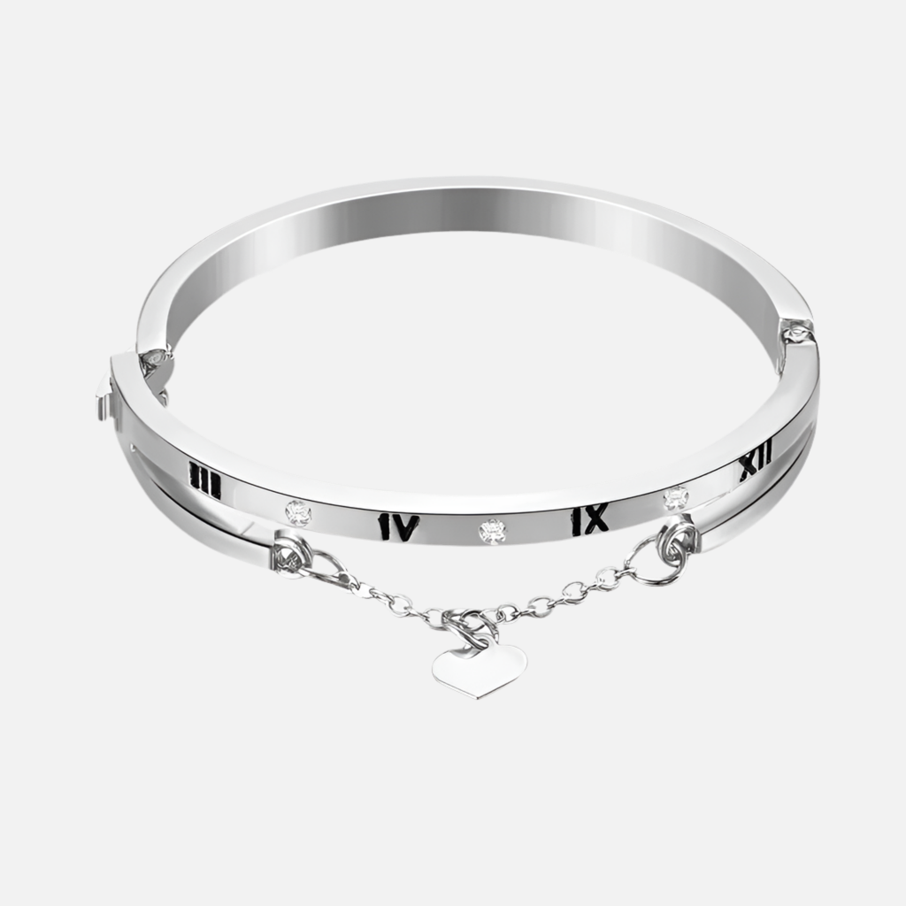 Bracelete Elegante Coração Romano