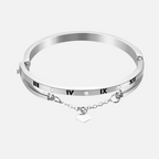 Bracelete Elegante Coração Romano