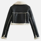 Jaqueta Elegante Cropped Pelinho