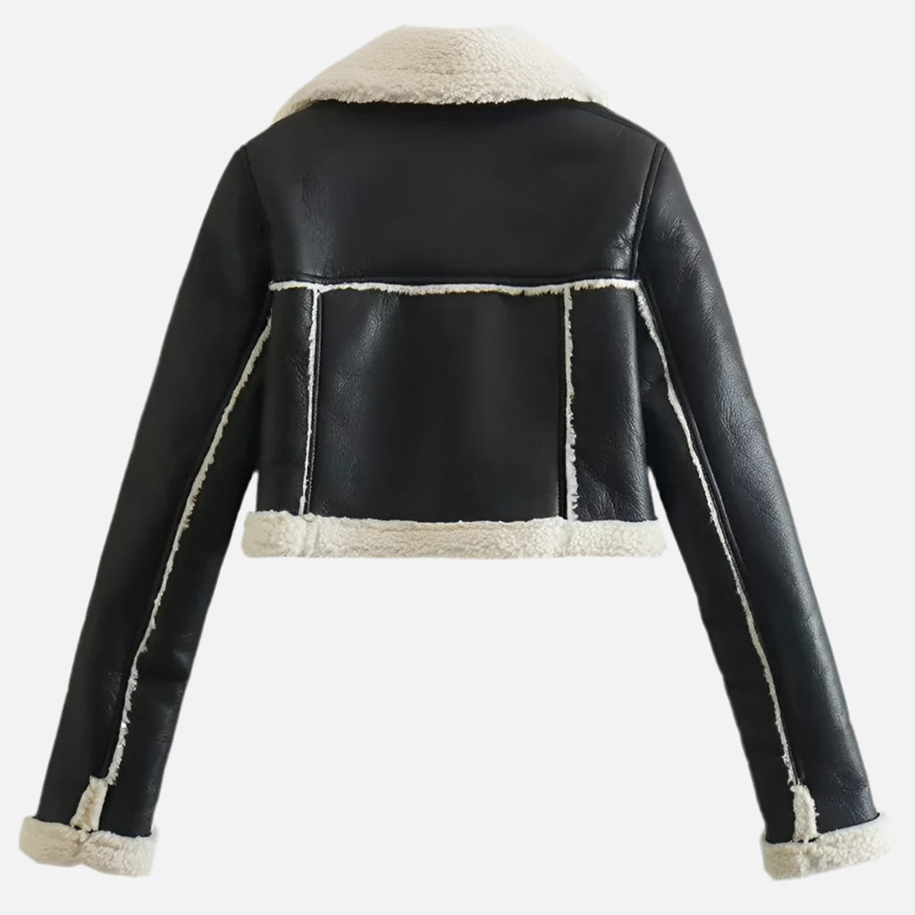 Jaqueta Elegante Cropped Pelinho