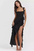 Vestido Longo Babado Estela