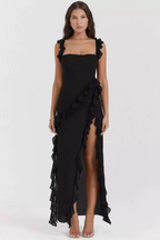Vestido Longo Babado Estela