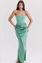 Vestido Longo Strapless Helena