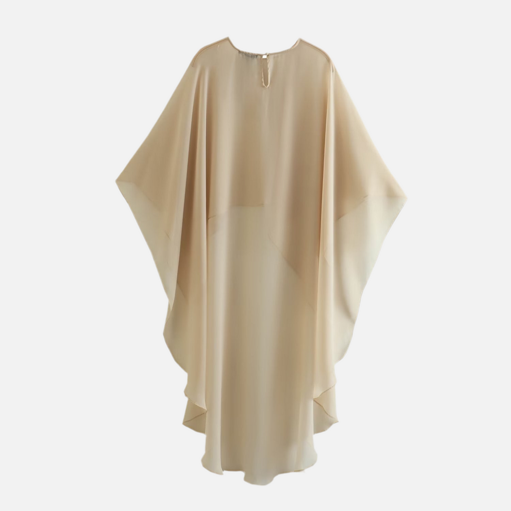 Blusa Elegante Capa Assimétrica