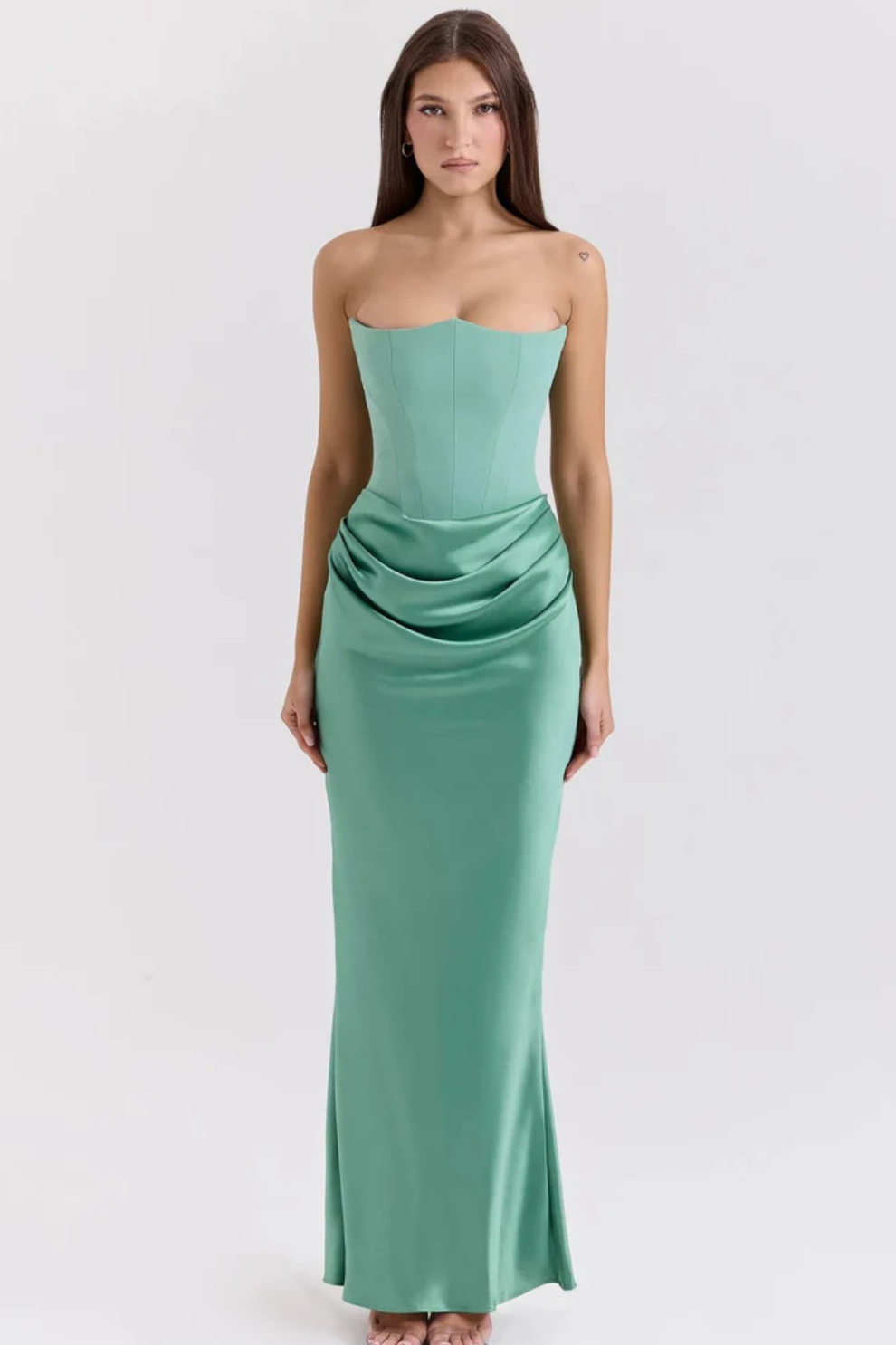 Vestido Longo Strapless Helena