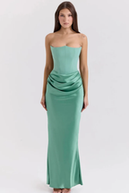 Vestido Longo Strapless Helena