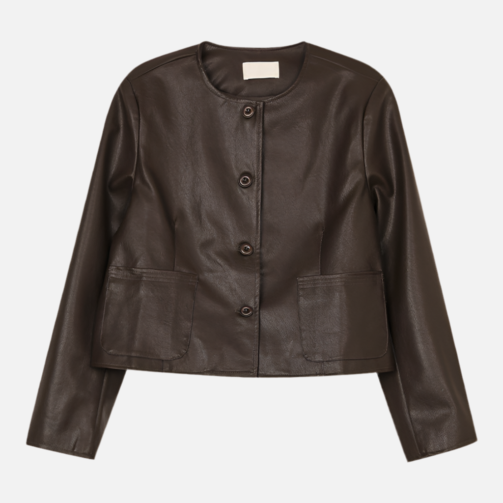 Jaqueta Elegante Couro Tereza