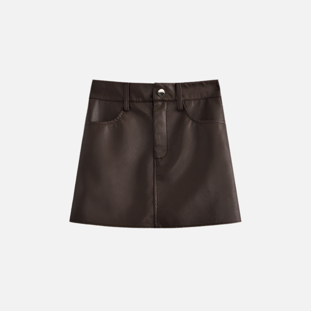 Saia Elegante Couro Alícia