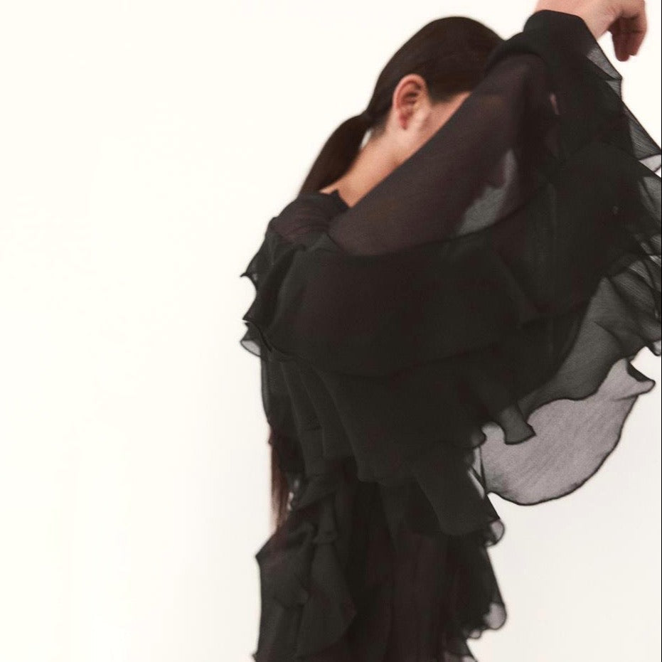 Camisa Elegante Babados Vívian