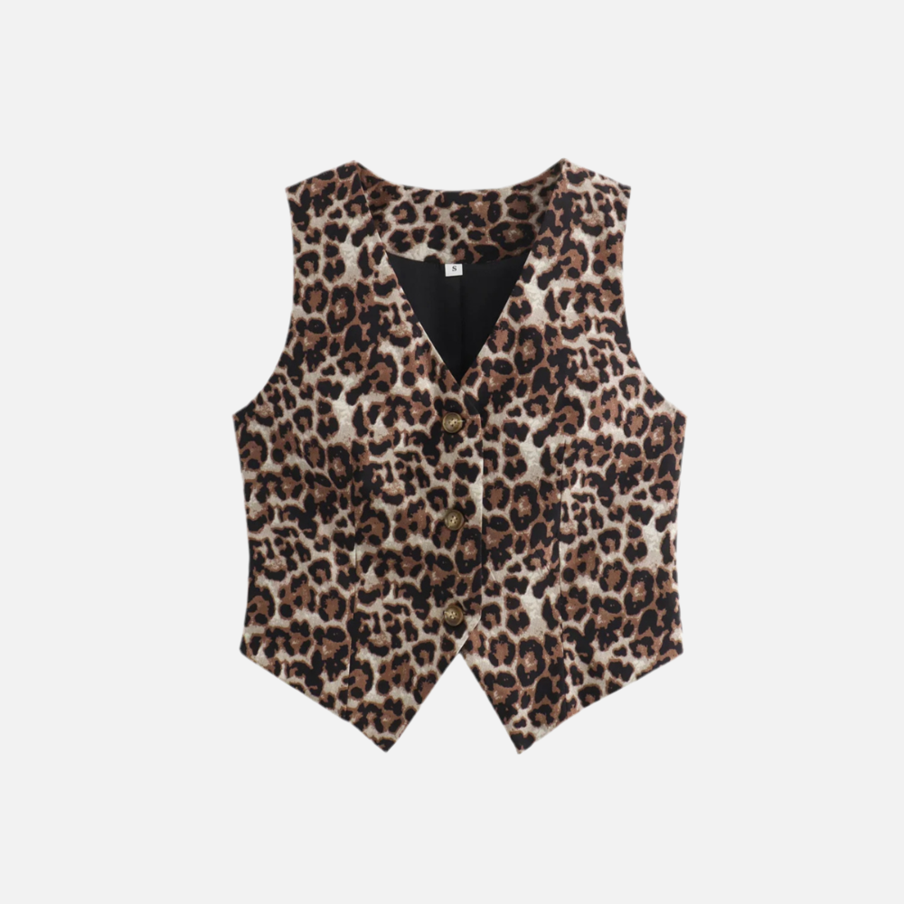 Blusa Elegante Colete Onça
