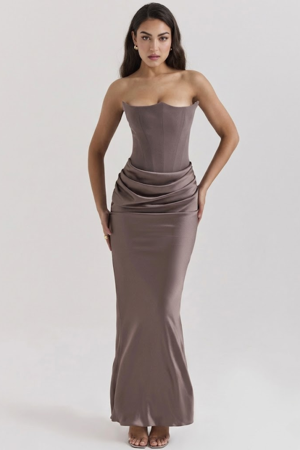 Vestido Longo Strapless Helena