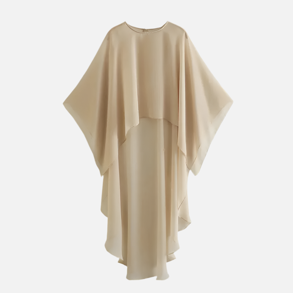 Blusa Elegante Capa Assimétrica