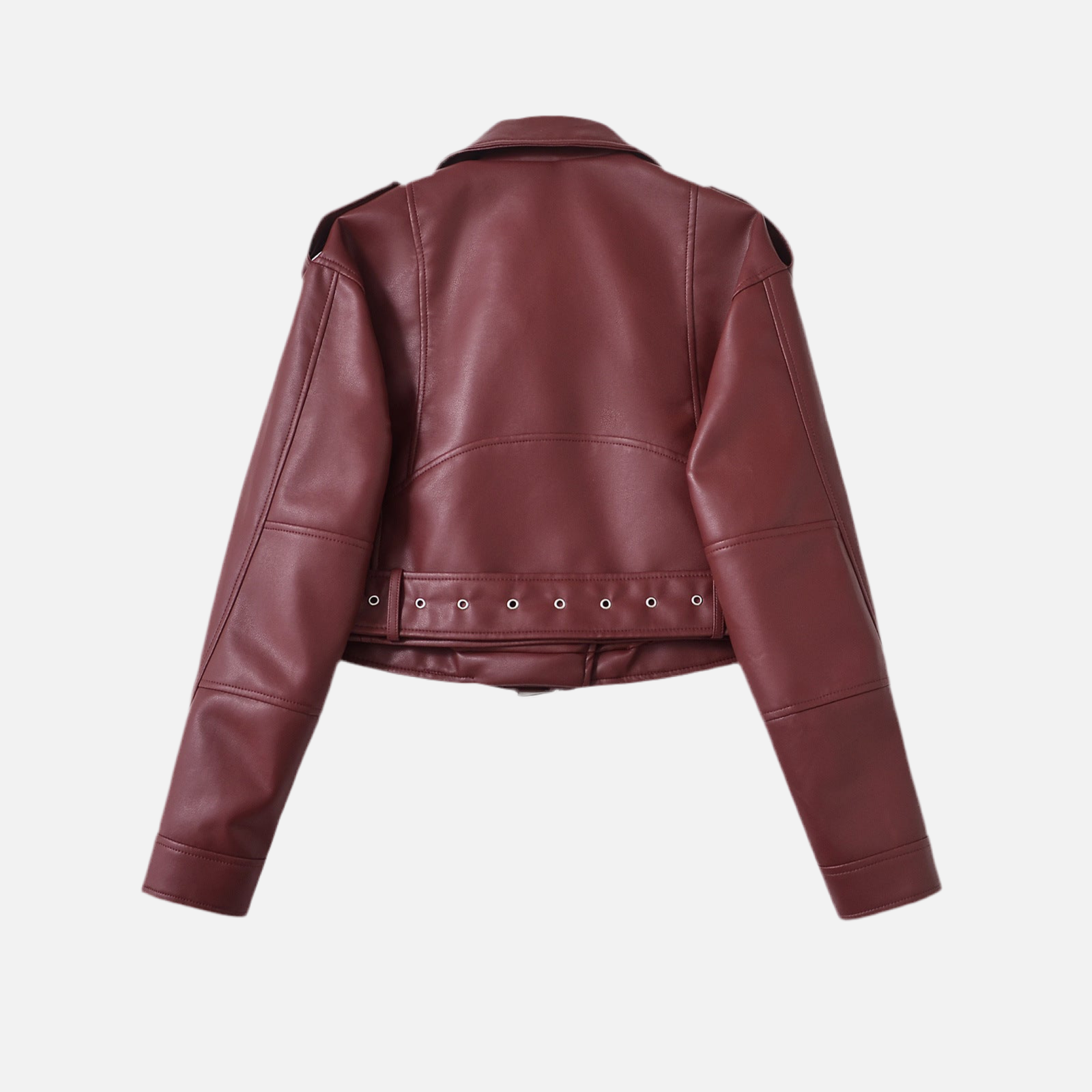 Jaqueta Elegante Couro Celeste