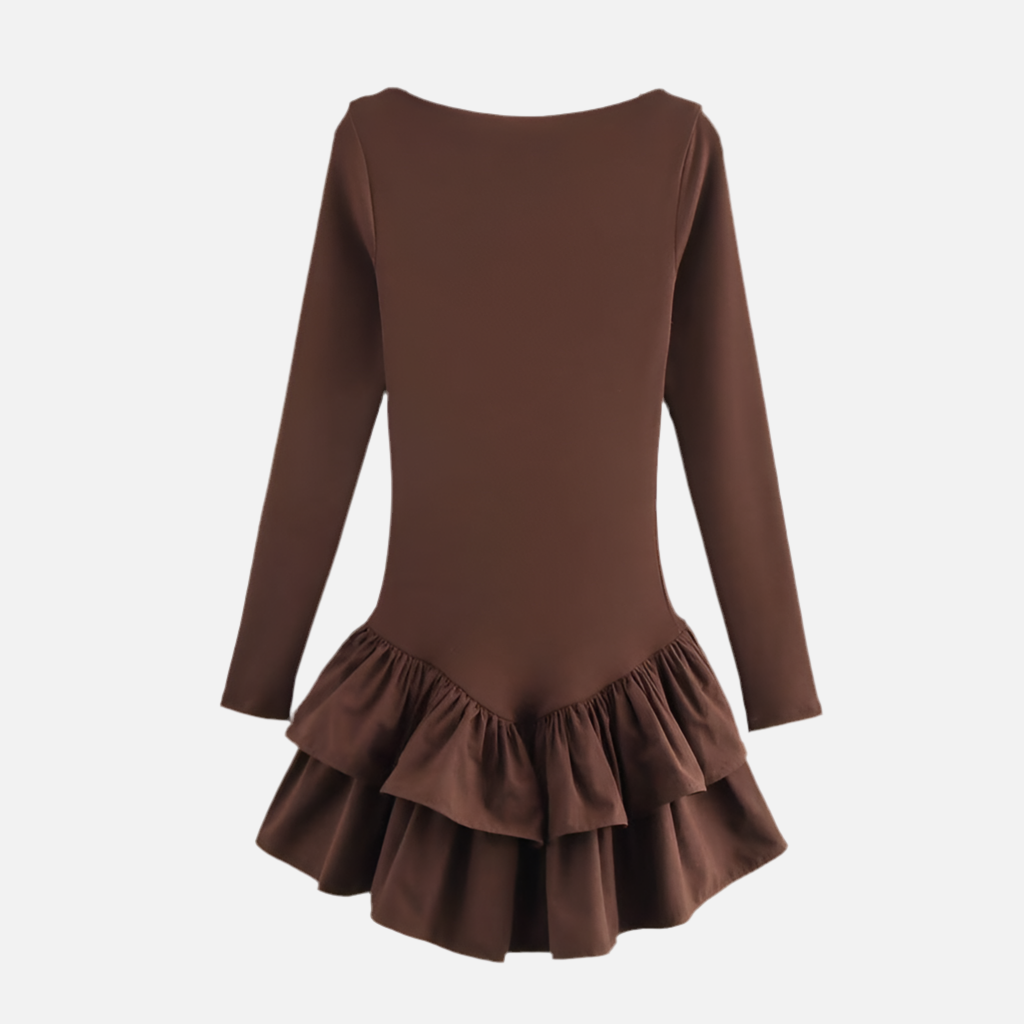 Vestido Elegante Babado Frida