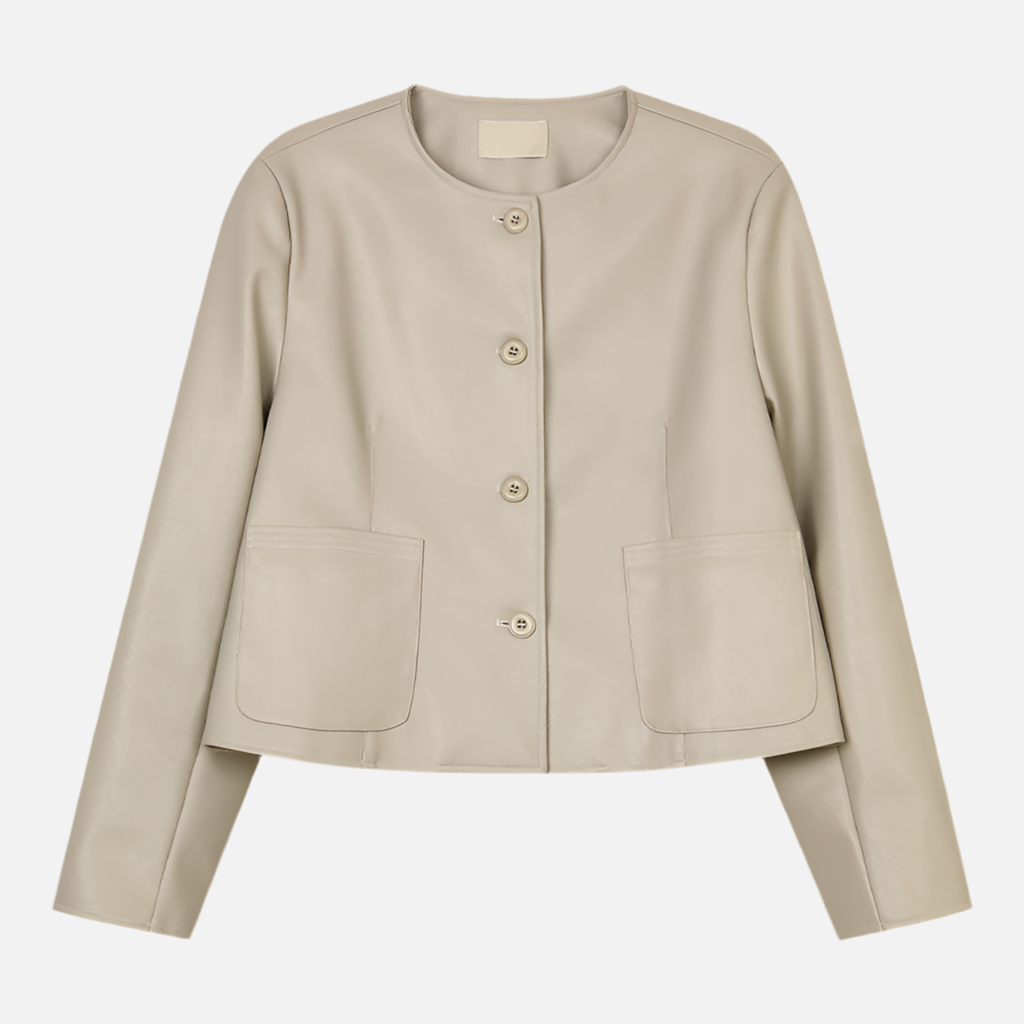 Jaqueta Elegante Couro Tereza