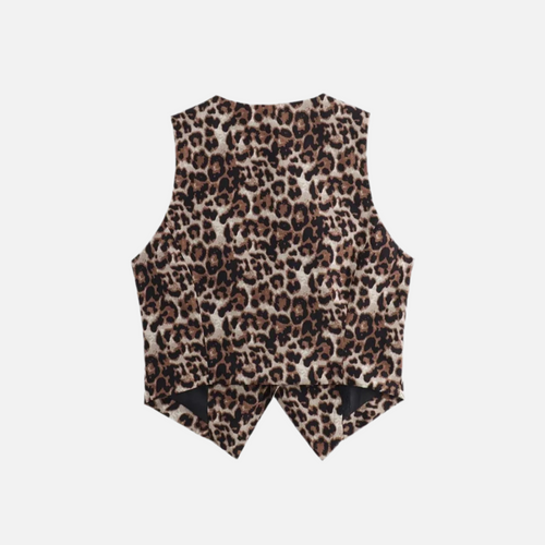 Blusa Elegante Colete Onça