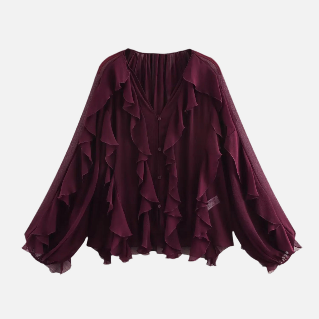 Camisa Elegante Babados Vívian