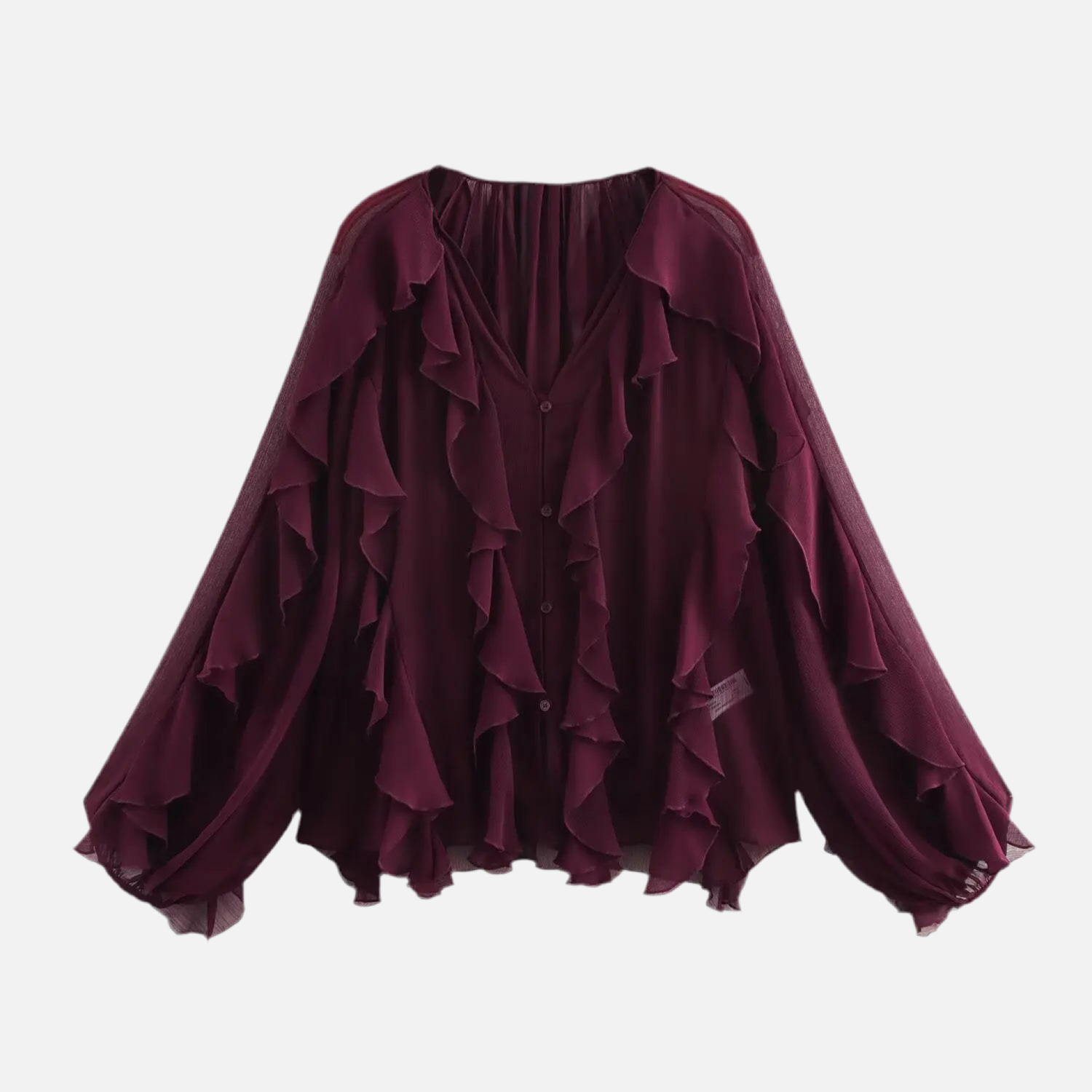 Camisa Elegante Babados Vívian