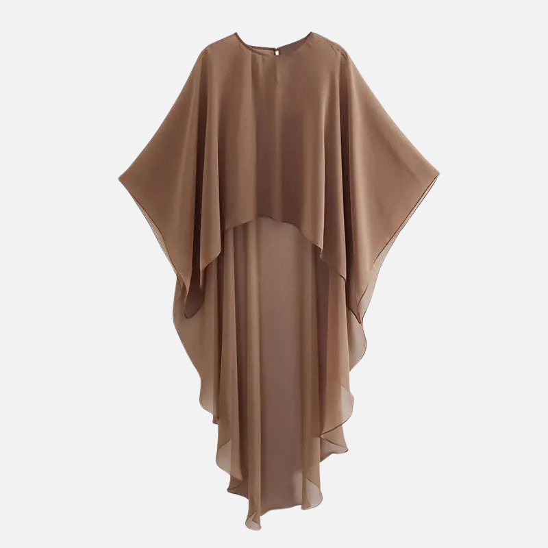 Blusa Elegante Capa Assimétrica