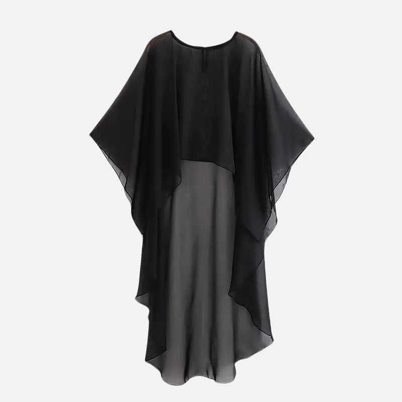 Blusa Elegante Capa Assimétrica