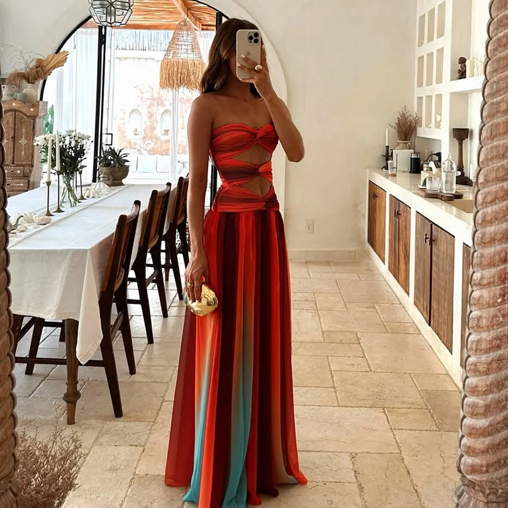 Vestido Elegante Rainbow Sardenha