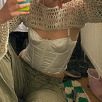 Top Elegante Sobreposição Allie