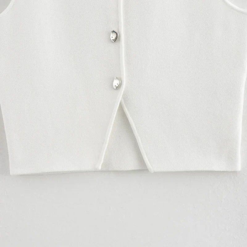 Top Elegante Tricô Lua
