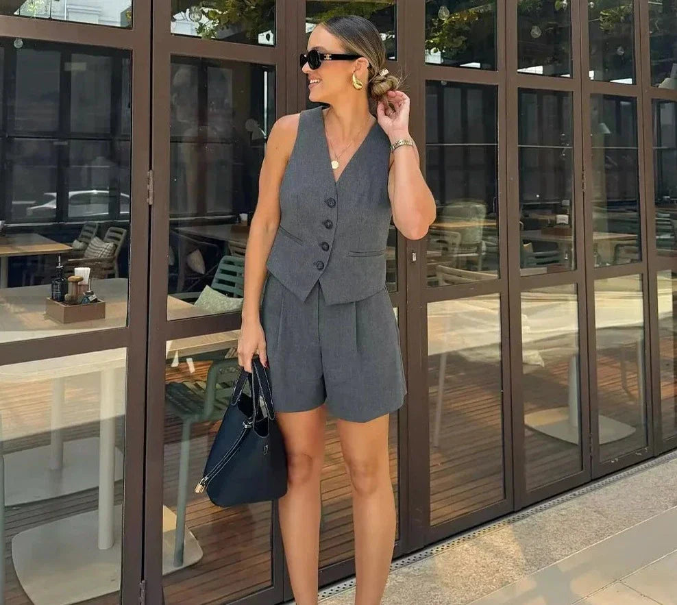 Conjunto Elegante Alfaiataria Celine