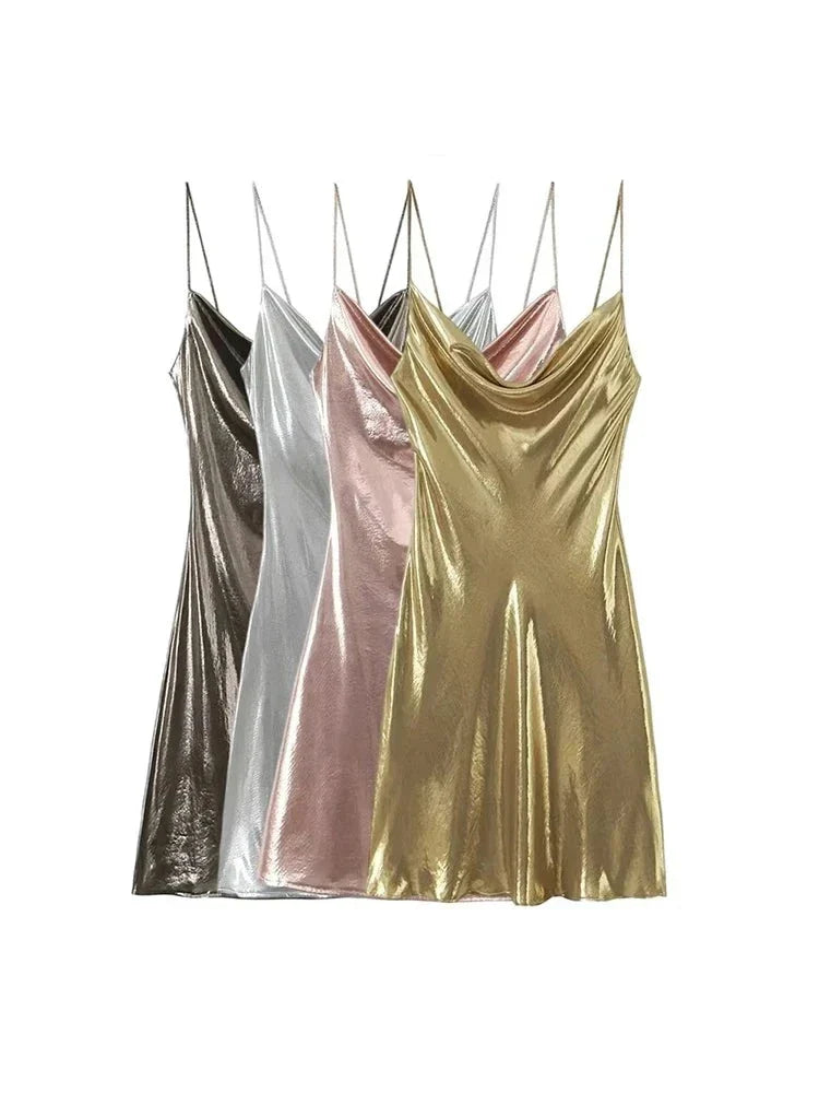 Vestido Elegante Metalizado Martinez