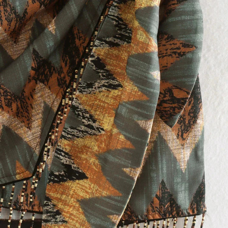 Saia Elegante Estampada Bohemia