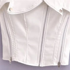 Corset Elegante Couro Lisa