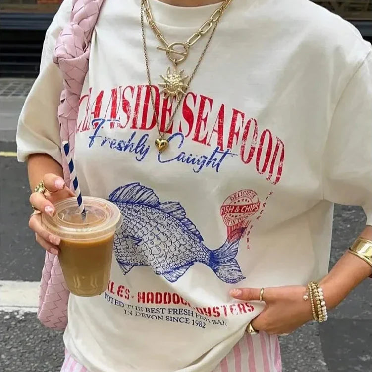 Camisetas Feminina Seaside Charm