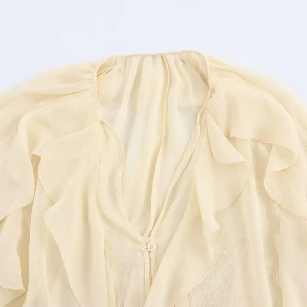 Camisa Elegante Babados Vívian
