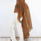 Blusa Elegante Capa Assimétrica