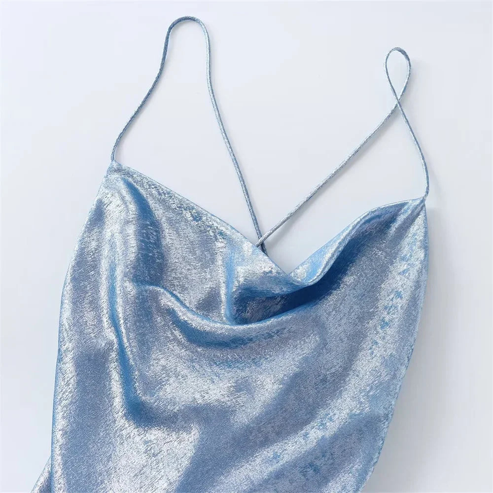 Vestido Elegante Metalizado Sky