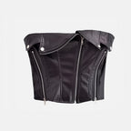 Corset Elegante Couro Lisa