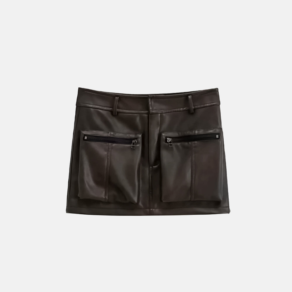Saia Elegante Couro Luísa