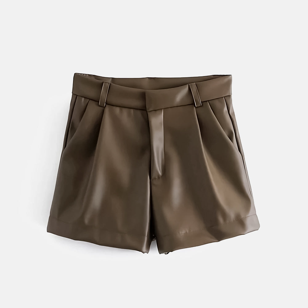 Short Elegante Couro Amy