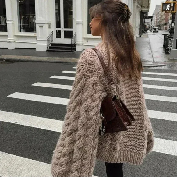 Suéter Elegante Trançado Eulalia