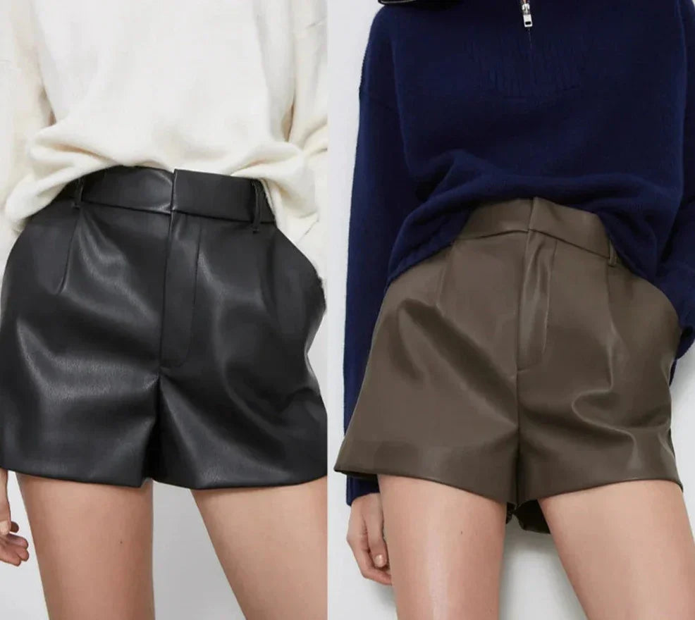 Short Elegante Couro Amy