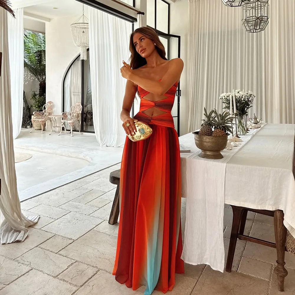 Vestido Elegante Rainbow Sardenha