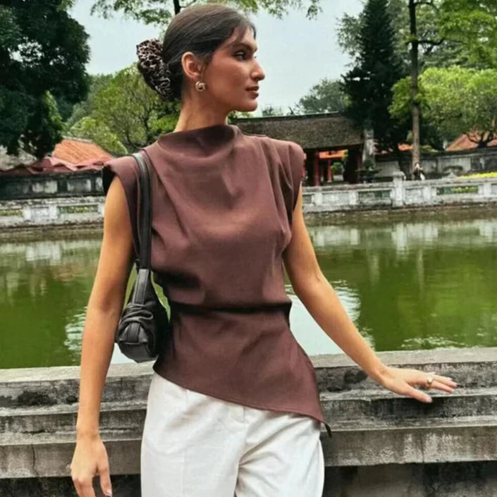 Blusa Elegante Assimétrica Ayla