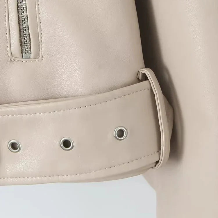Jaqueta Elegante Couro Ezra