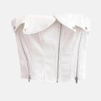 Corset Elegante Couro Lisa