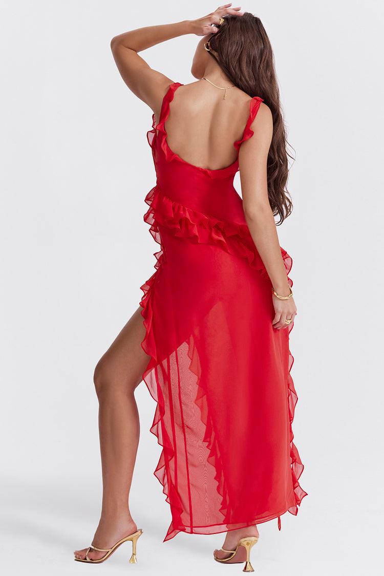 Vestido Longo Babado Estela
