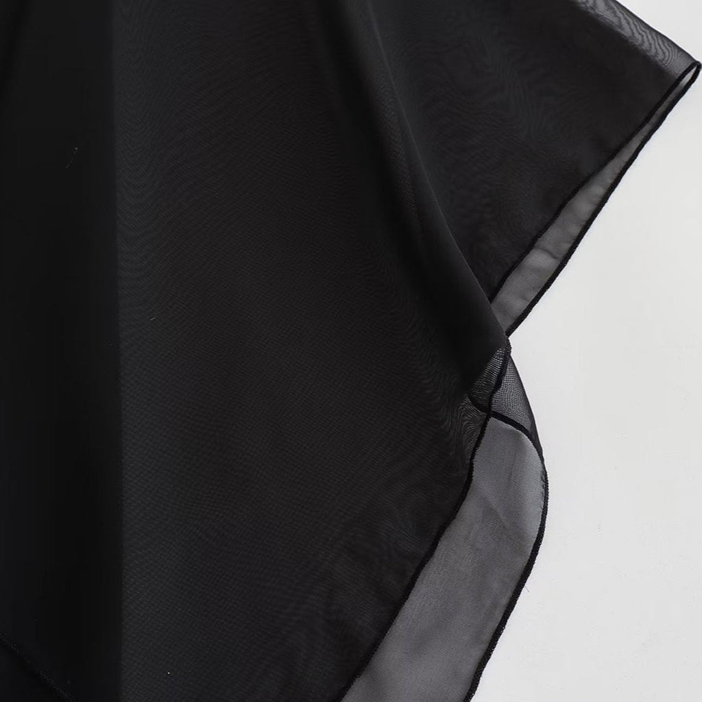 Blusa Elegante Capa Assimétrica