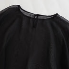 Blusa Elegante Capa Assimétrica