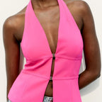Blusa Elegante Rosa Folia