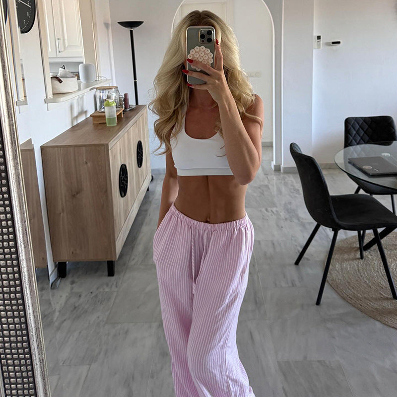 Calça Elegante Listrada Alexandra